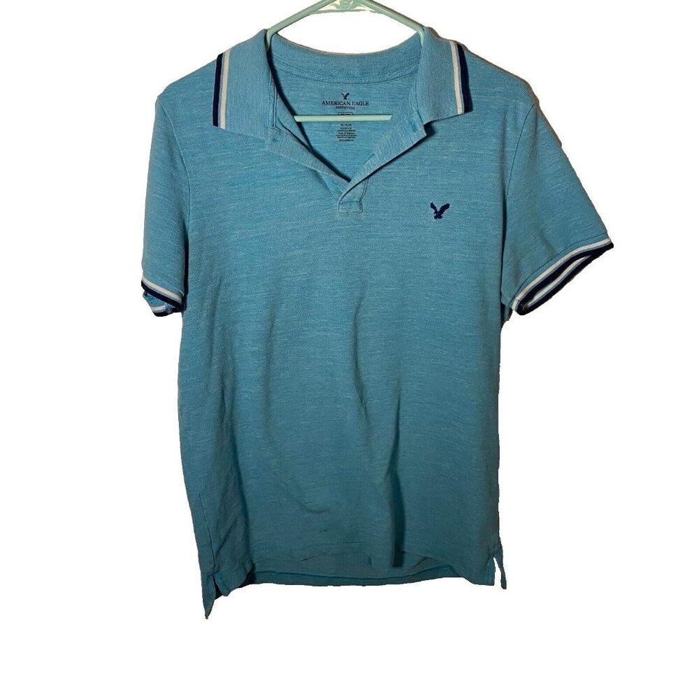 American Eagle Mens Flex Classic Fit Short Sleeve‎ Polo Shirt Stretch Size M